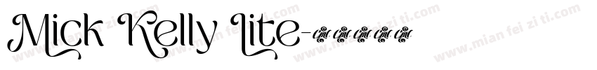 Mick Kelly Lite字体转换